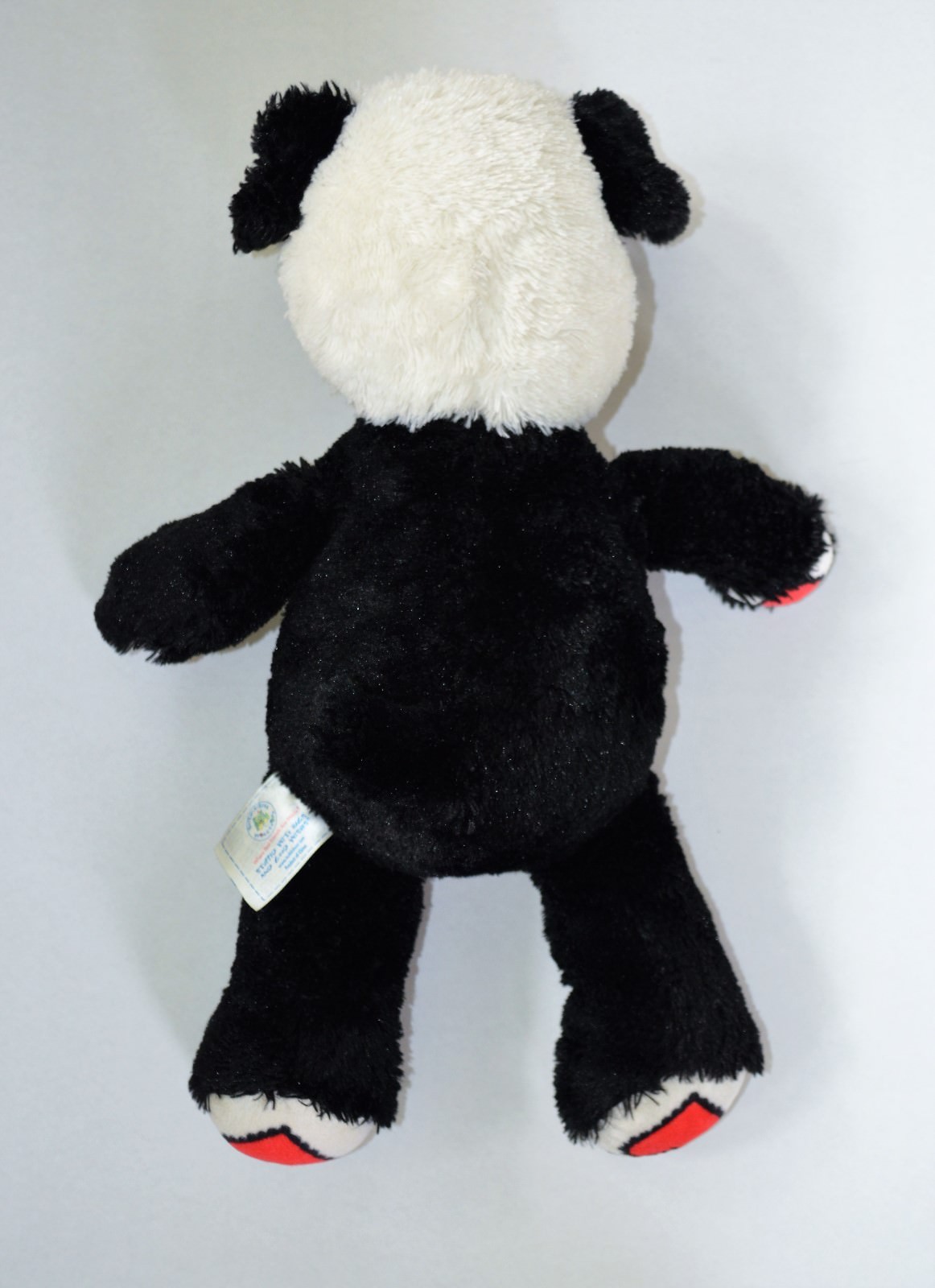 Build-a-Bear Black White Heart Dog Plush Animal Retired
