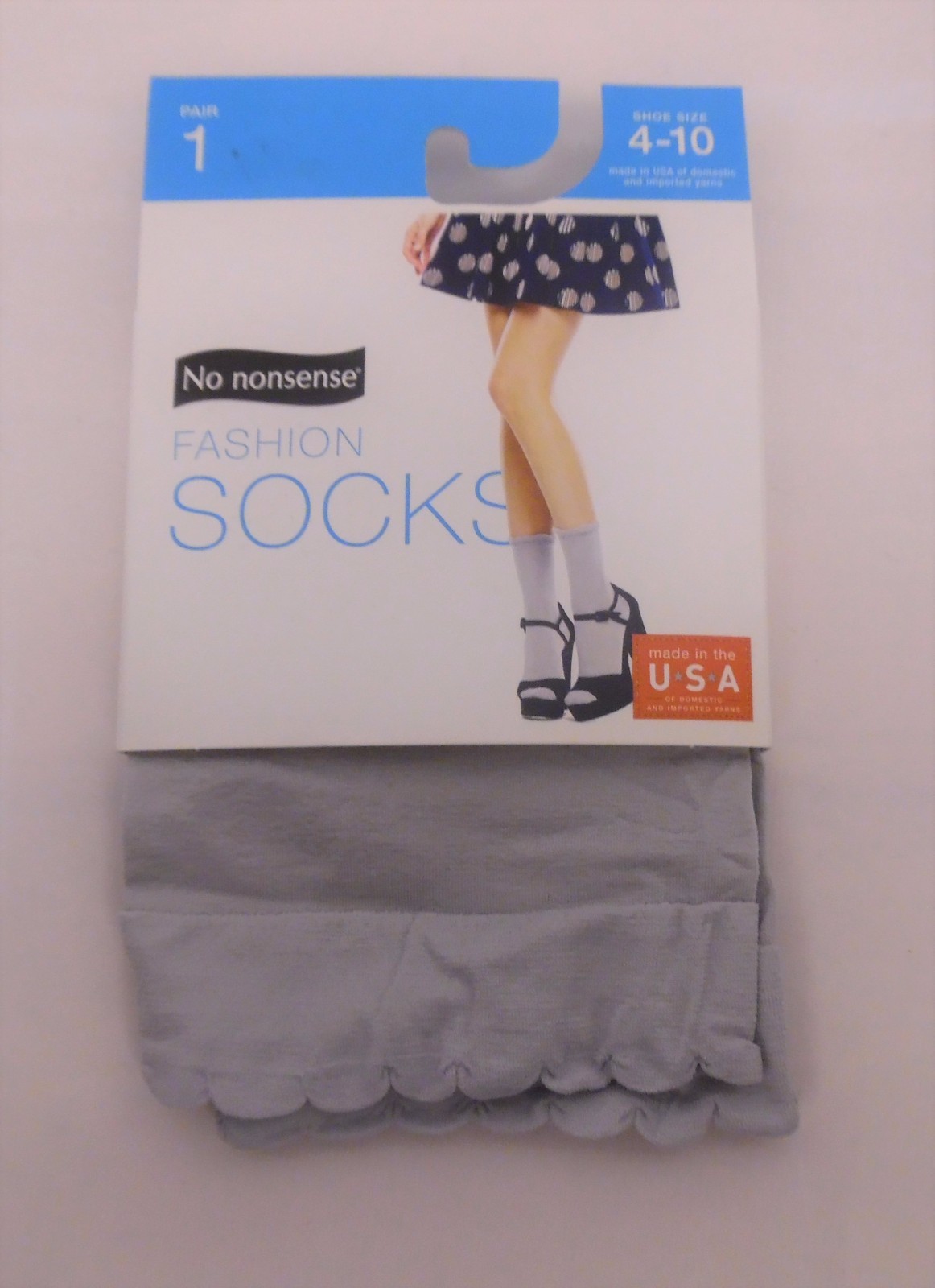 No nonsense womens fashion hosiery anklet socks lot 6 pairs size 4-10