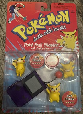Hasbro Pokemon Poke Ball Blaster with Battle Discs Pikachu NEW
