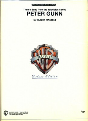 MANCINI THEME SONG FROM TELEVISION SERIES PETER GUNN SHEET MUSIC DELUXE PIANO 