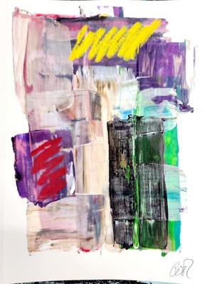CORBELLIC EXPRESSIONISM WORDS 10x7 Portrait painting EXPRESSIONISM ABSTRACT FINE