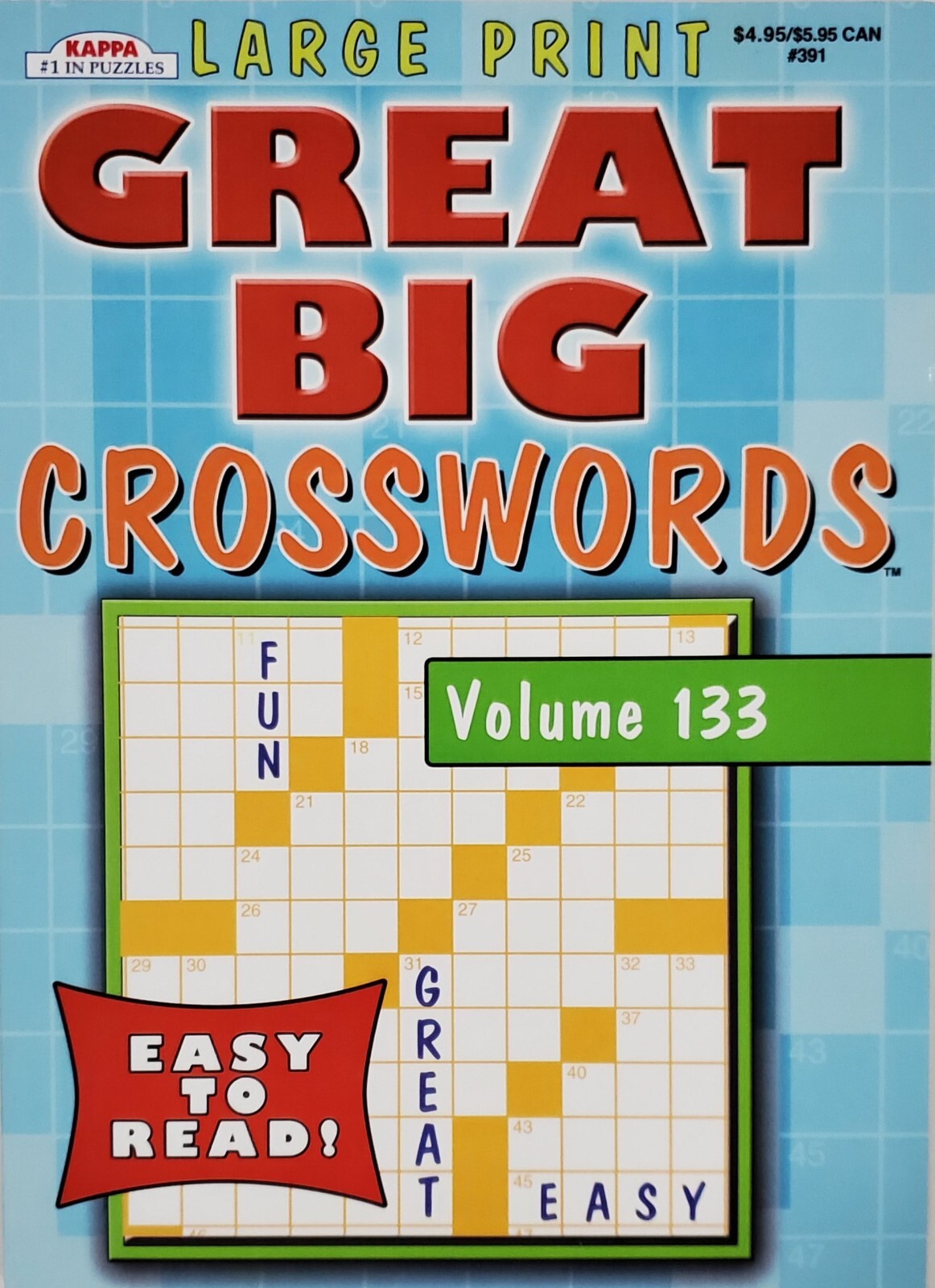Kappa Large Print Great Big Crosswords Puzzle Books, 24 Different Volumes U-PICK