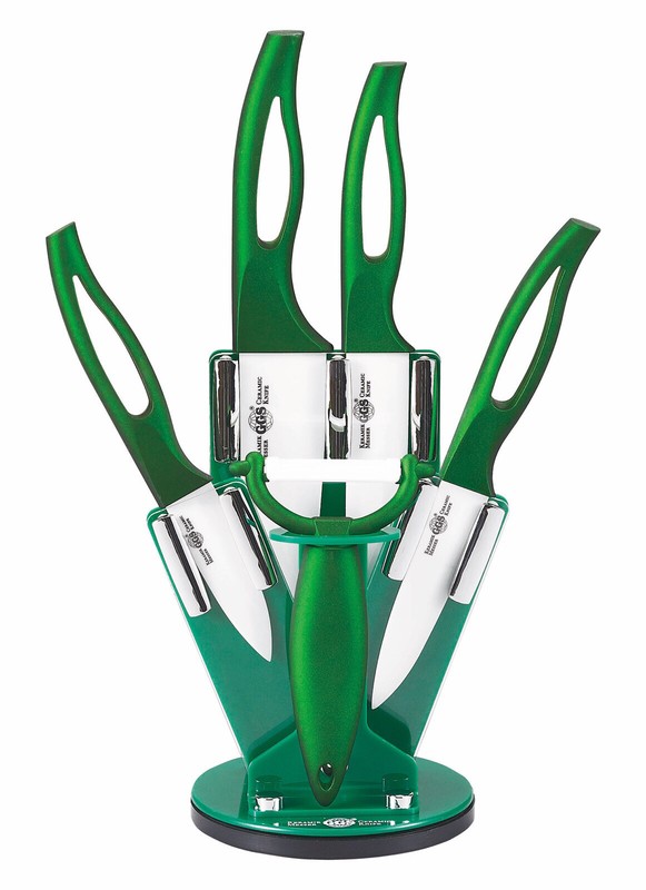 Ggs Solingen Germany Keramik Messerset 6tlg. GrÃ¼N, Neu Ovp