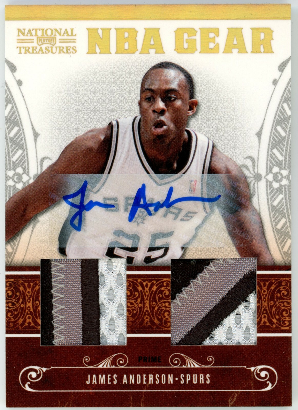 2010-11 National Treasures NBA Gear Prime James Anderson