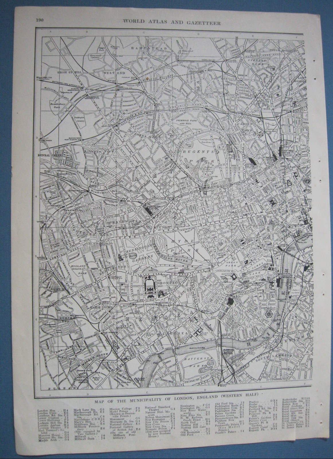 1917 Original Antique Map of London with Bailiwick of the Lord Manor