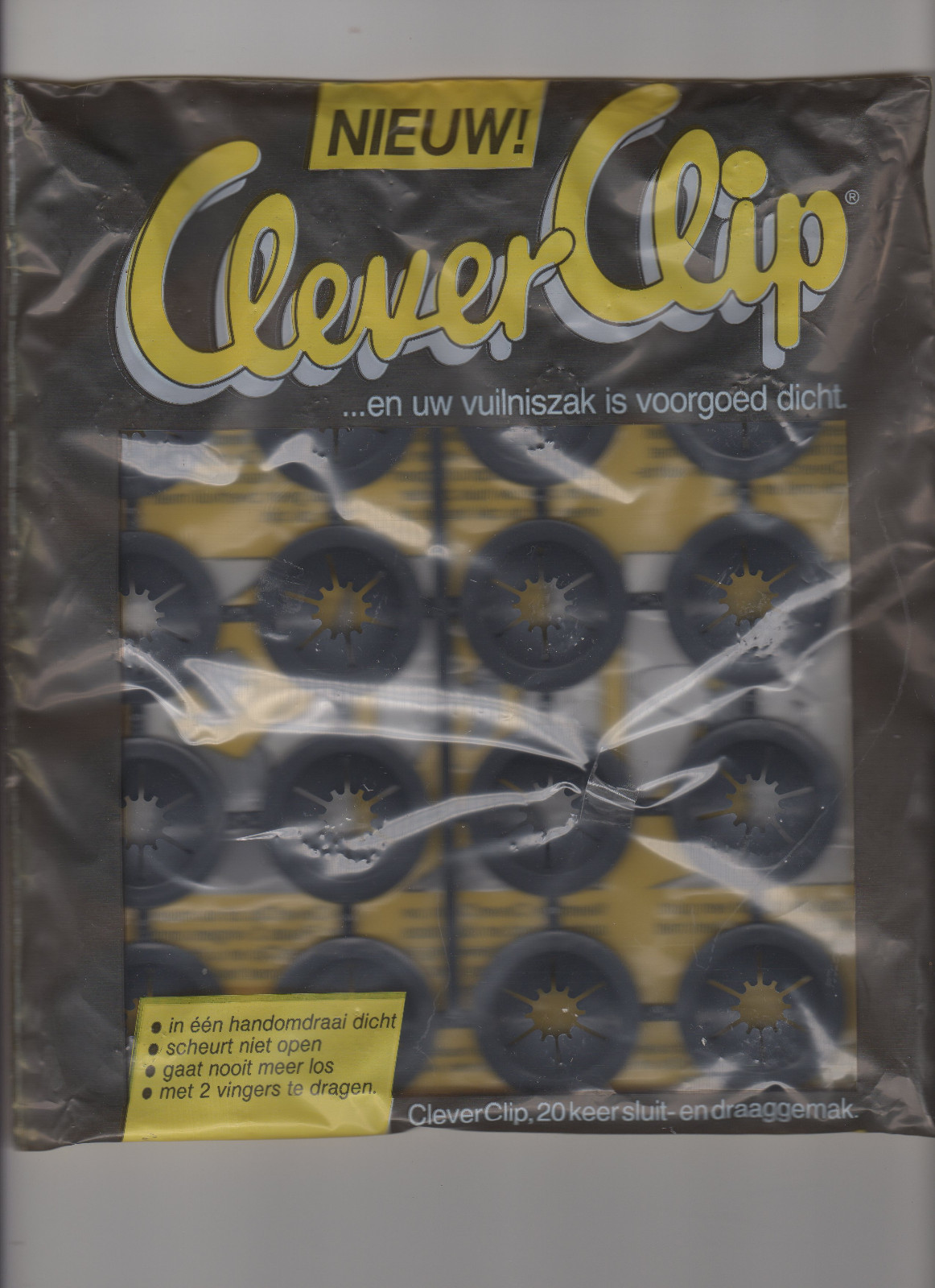 100 Clever-Clips Tütenverschlüsse – 5 X 20 Stück, Geruchsicher, Tragehilfe Für Müllbeutel & Gelbe Säcke