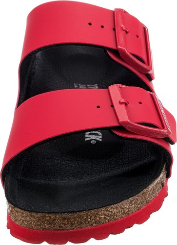 Pre-owned Birkenstock Arizona Bs Adult Mules Red, Red, 5 Us Sz_4 Narrow_red
