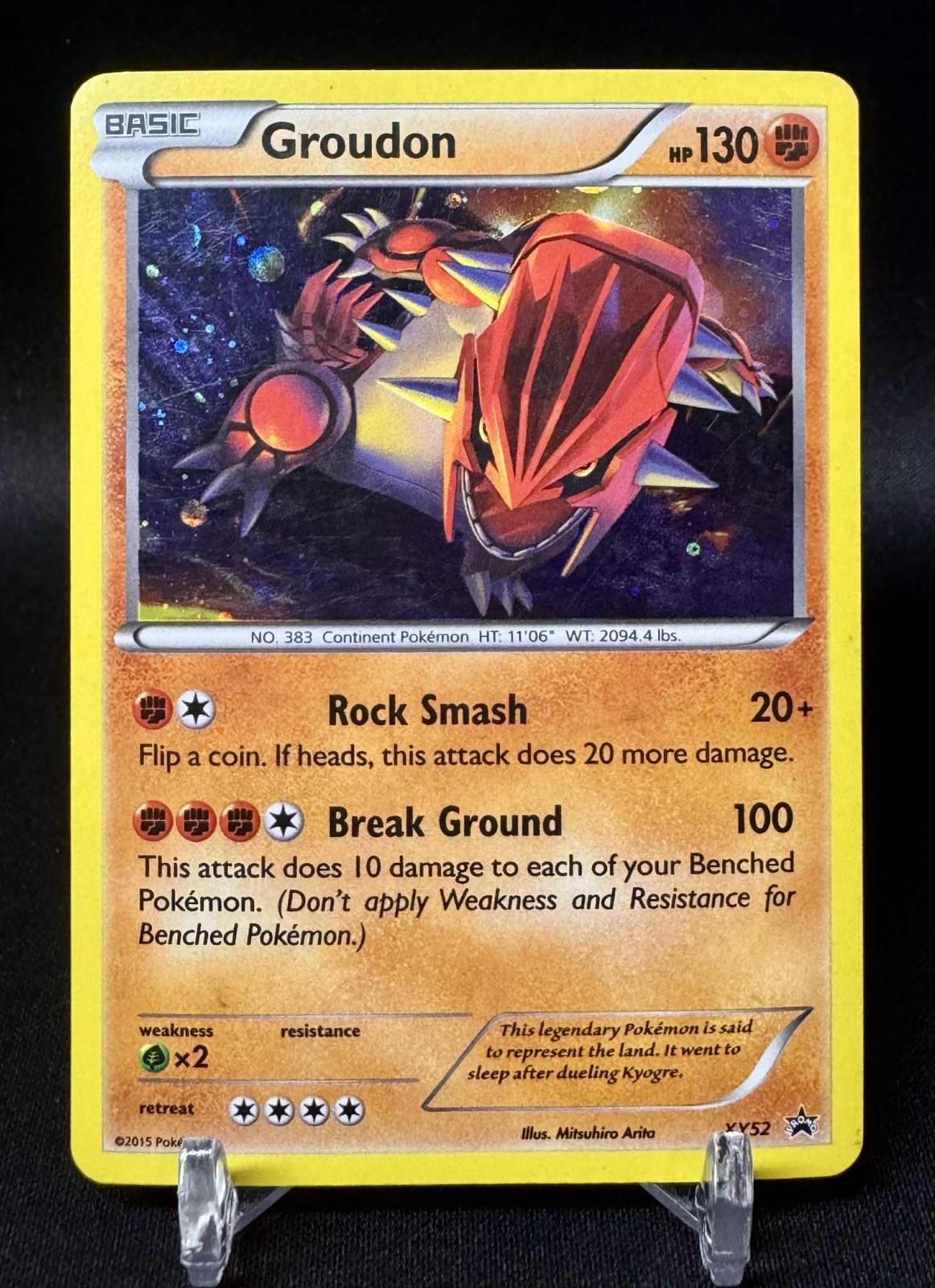 Pokémon TCG Groudon XY Black Star Promos XY52 Holo Promo MP