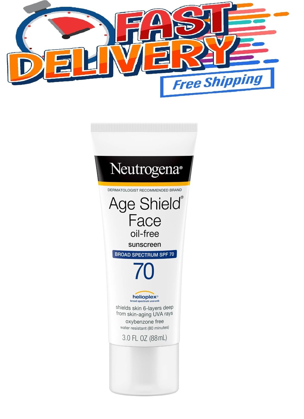 Neutrogena Age Shield Face Oil-Free Sunscreen SPF 70, 3 fl