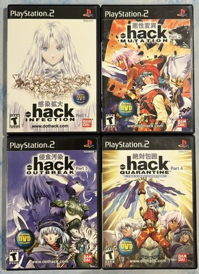 DOT .hack Infection Mutation Outbreak Quarantine Part 1 2 3 4 PS2 Complete Set