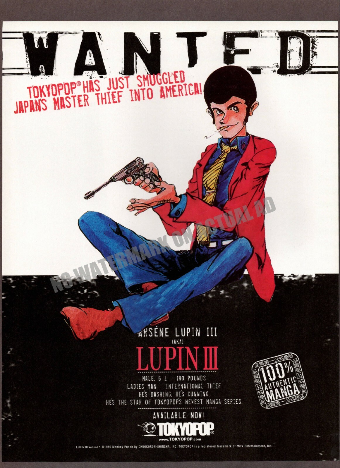 Lupin III the 3rd 2003 Trade Print Magazine Ad Tokyopop