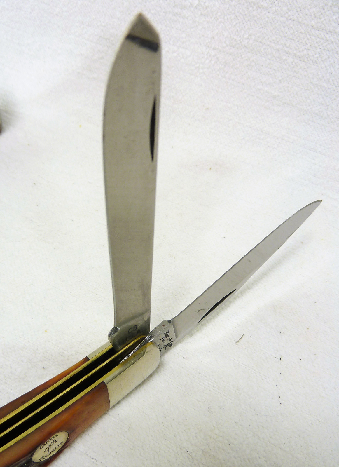 NEW Bear & Son Cutlery Folding Pocket Knife CRSB54 Red Carbon 4th Generation