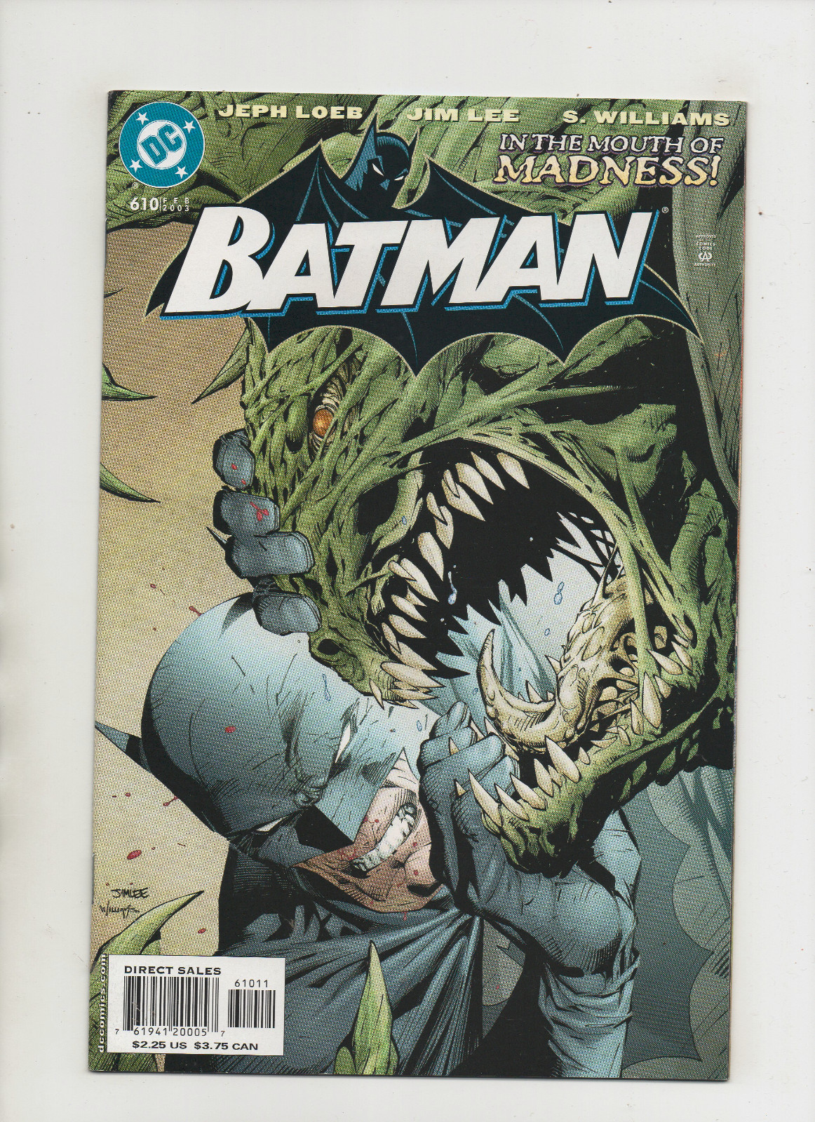 Batman #610 - Hush! Jim Lee Killer Croc Cover - (Grade 9.2