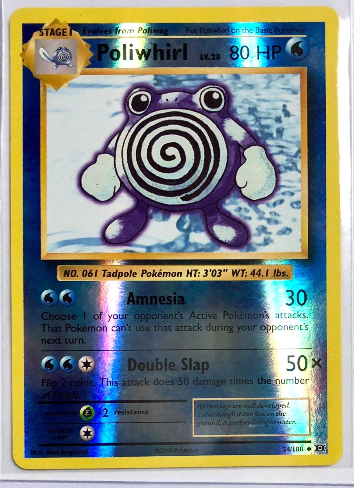 POKEMON XY EVOLUTIONS POLIWHIRL LV.28 24/108 REVERSE HOLO Pokémon