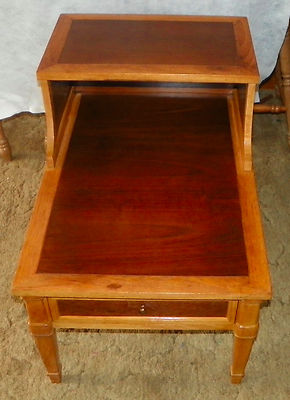 １*s様 ★US Vintage 50s Step Table White Console Table with Drawer & Shelves Hallway/Entryway