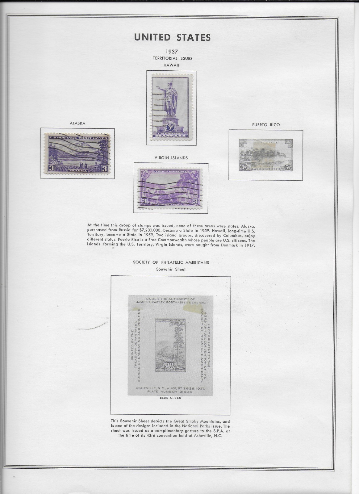 Mixed Lot of United States Stamps Mounted Cancelled (An estate find) (12 pages)