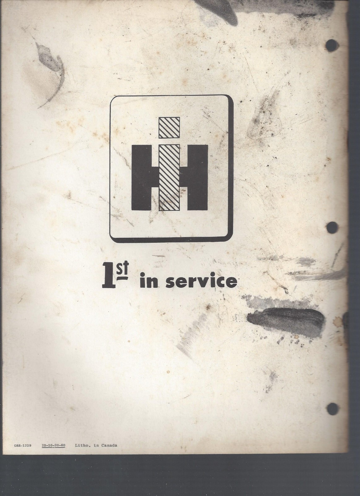 International Harvester Blue Ribbon Service Manual Model 91 Harvester Threshers