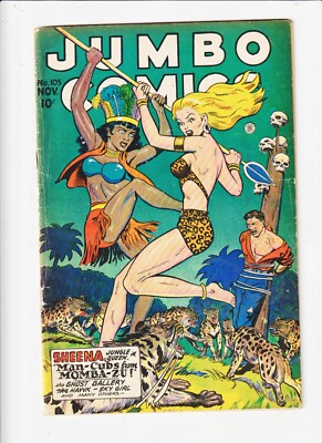 JUMBO COMICS 1947 / GOLDEN AGE FICTION HOUSE SHEENA MATT BAKER SKY GAL BONDAGE C