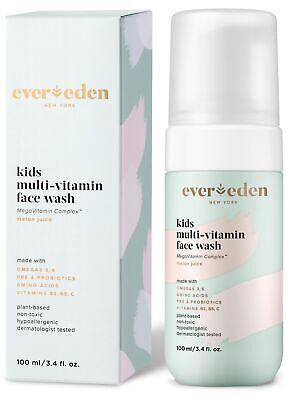 Kids Face Wash: Melon Juice, 3.4 fl oz. | Plant Based and Natural Skin Care |...
