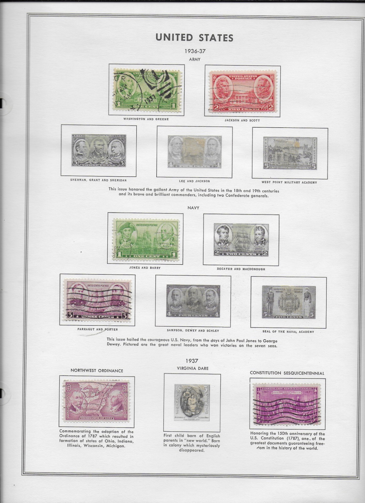 Mixed Lot of United States Stamps Mounted Cancelled (An estate find) (12 pages)