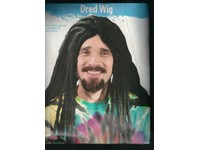 BLACK 19/" LONG BRAIDED WIG RASTA RAGGEA COSTUME DRESS FW9243