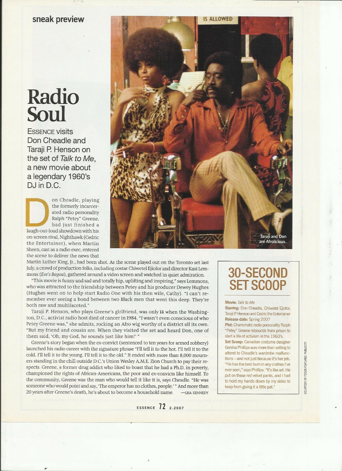 DON CHEADLE MAGAZINE CLIPPINGS