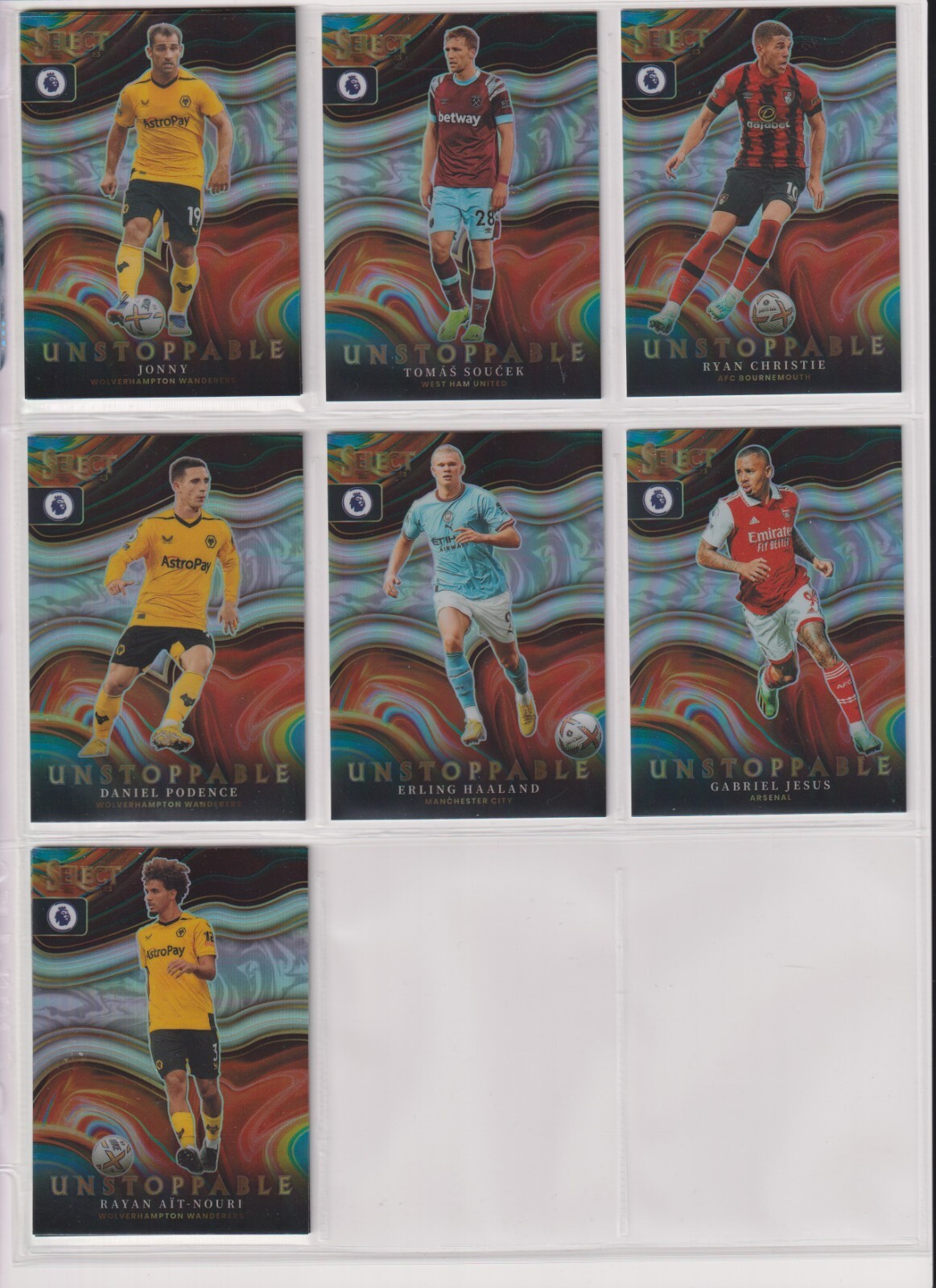 2022-23 Panini Select Premier League Soccer UNSTOPPABLE