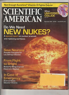 2007 SCIENTIFIC AMERICAN Magazine, New Nukes, Vitamin D Fights Cancer, Universes
