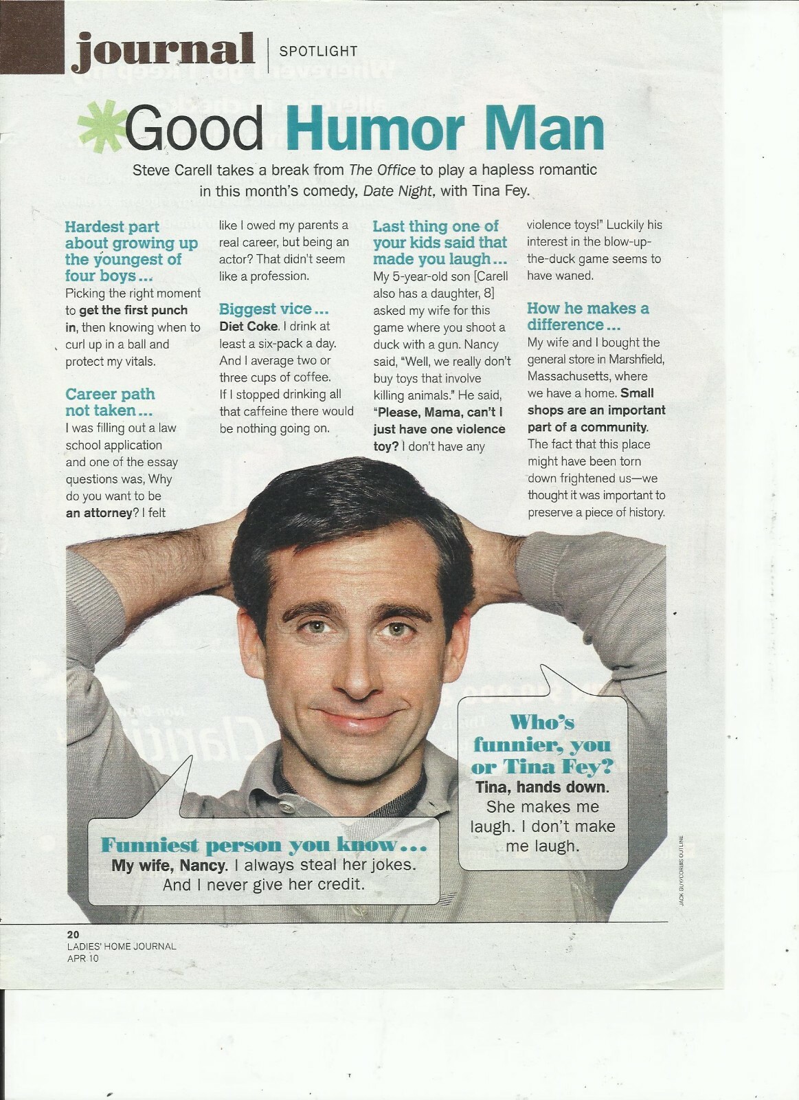 STEVE CARELL MAGAZINE CLIPPINGS-LOT #1