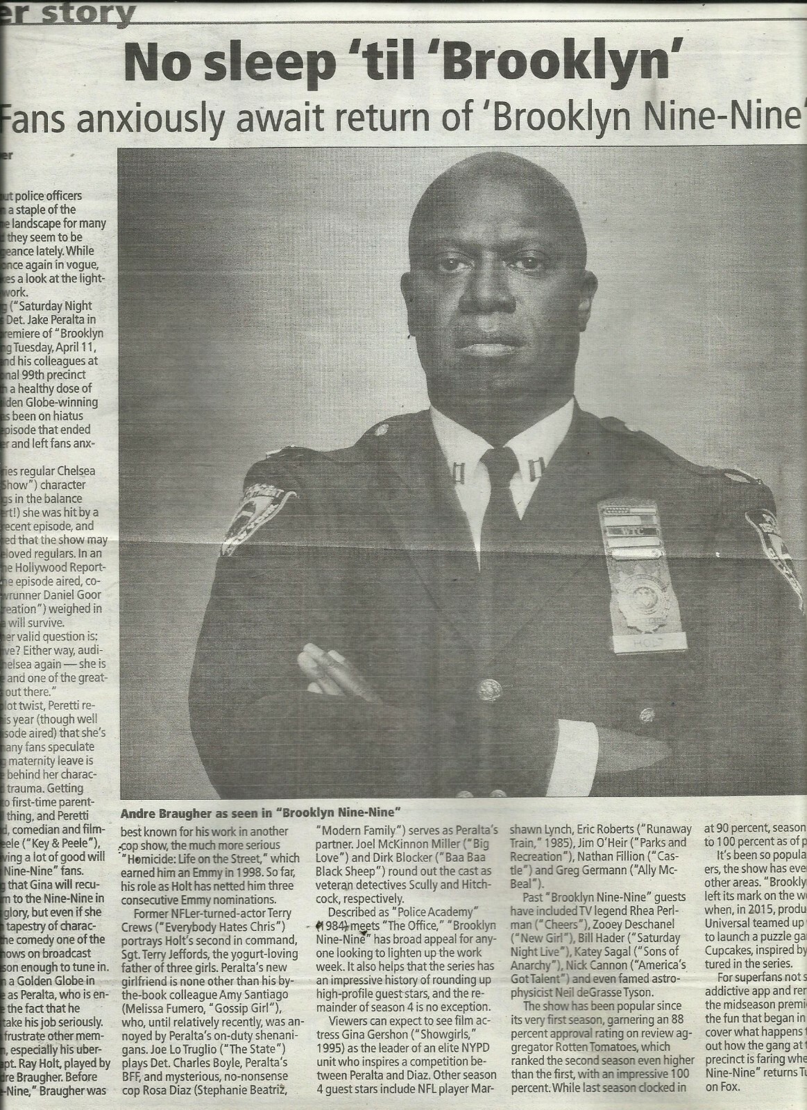 ANDRE BRAUGHER MAGAZINE CLIPPINGS