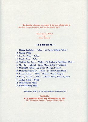 Marion Lush & Musical Stars - Polish Dances - C Combo Book - Vol. 1- Sajewski