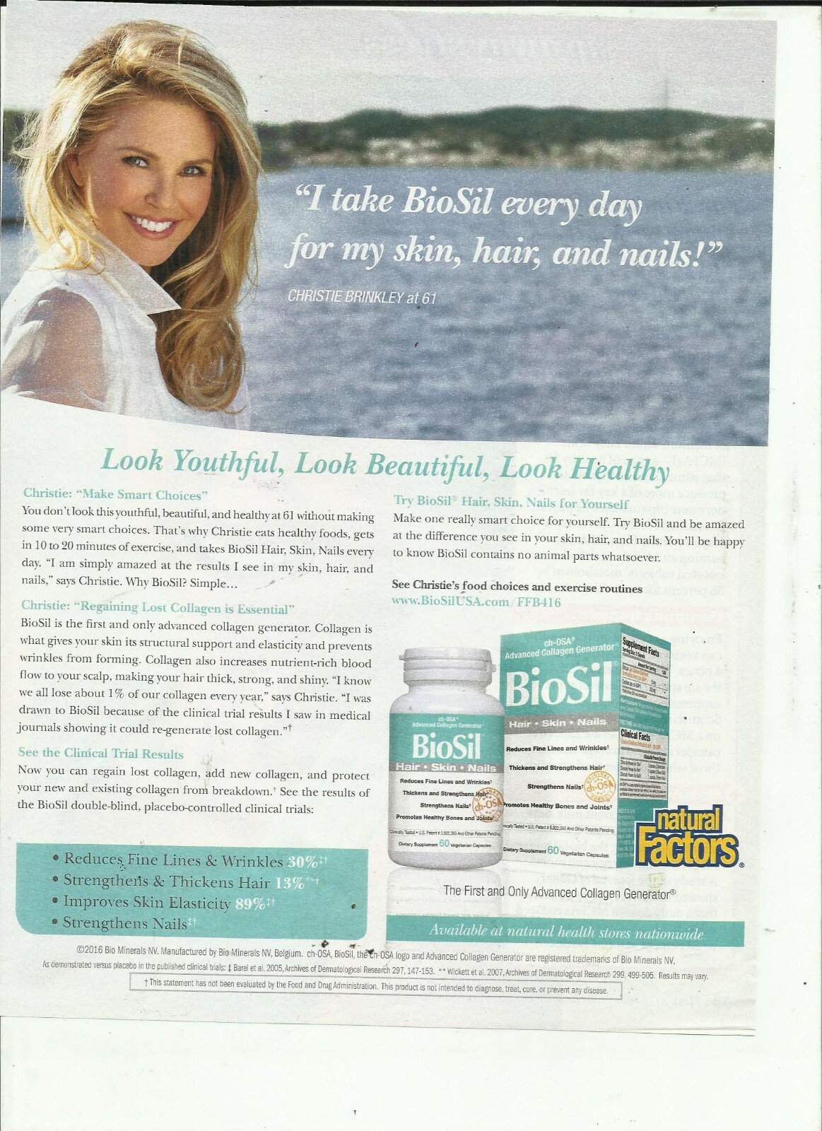 CHRISTIE BRINKLEY MAGAZINE CLIPPINGS-LOT #3