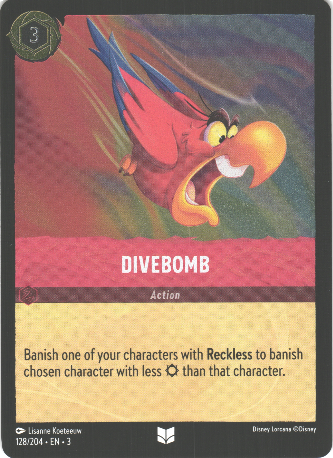 Disney Lorcana Into The Inklands Cold foil Divebomb 128/204