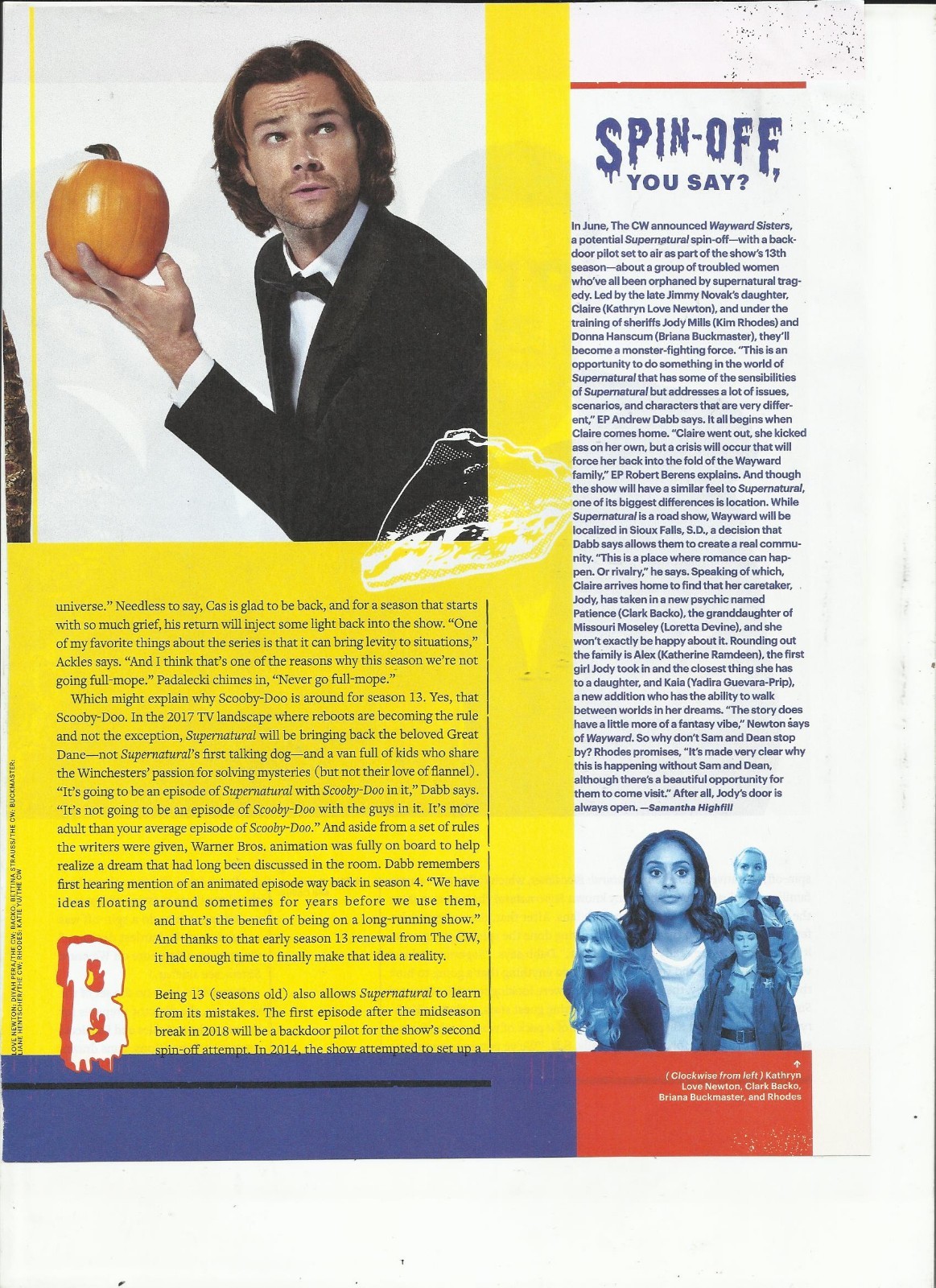 SUPERNATURAL MAGAZINE CLIPPINGS-JENSEN ACKLES-JARED PADALECKI & MORE