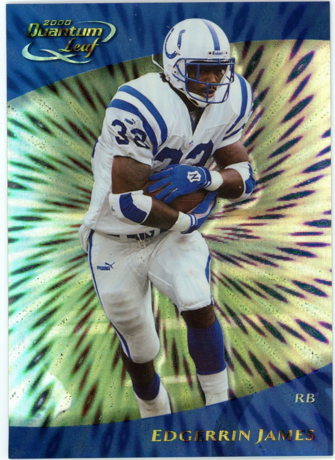 Land Equilibrium JesperMyrfors氏 額装付リペイント 2000 Donruss Quantum Leaf Promo Edgerrin James RC #QLP-5 | eBay