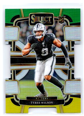2023-24 Select NFL Tyree Wilson Concourse Green Yellow Die-Cut