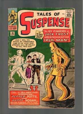 TALES OF SUSPENSE # 45 (1963) 1ST PEPPER POTTS & HOGAN! MARVEL COMICS AFFORDABLE