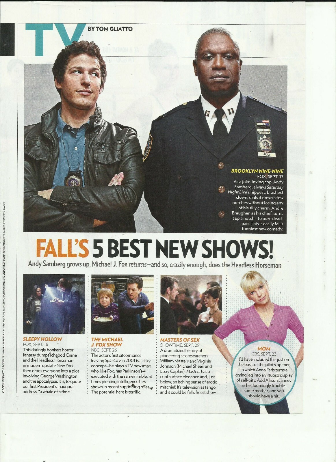 ANDRE BRAUGHER MAGAZINE CLIPPINGS