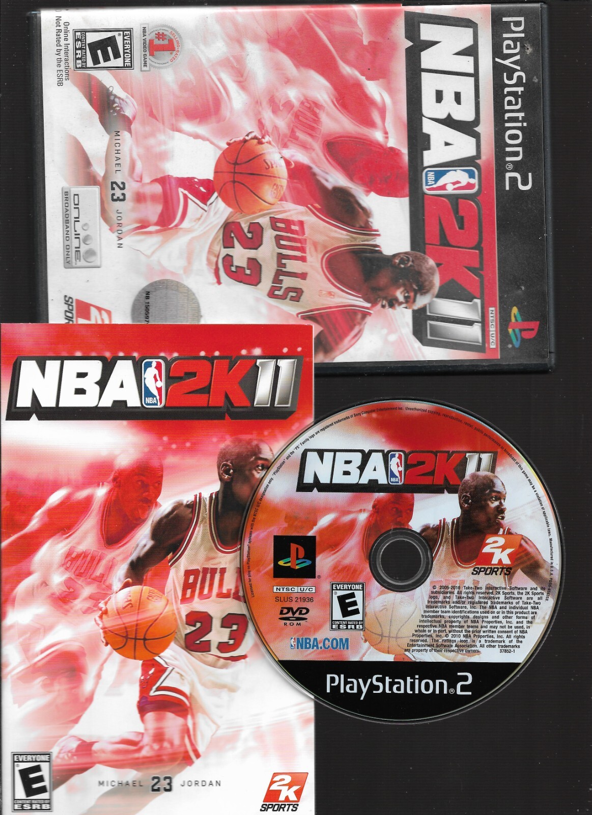 NBA 2K11 PS2 2011 Complete Michael Jordan Cover w/ Manual