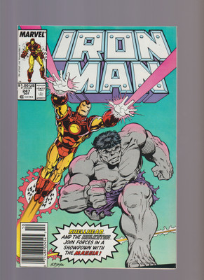 Iron Man (1989) #247 NEWSSTAND CLASSIC GREY HULK MR FIX IT COVER & STORY