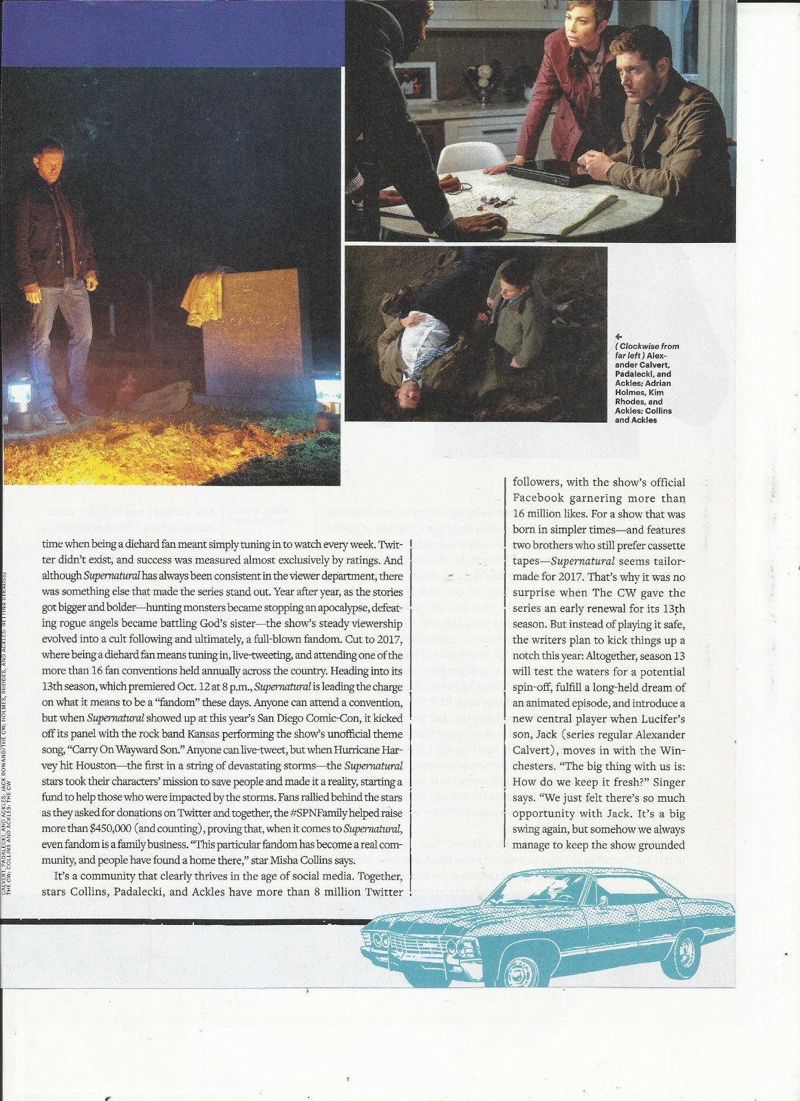 SUPERNATURAL MAGAZINE CLIPPINGS-JENSEN ACKLES-JARED PADALECKI & MORE