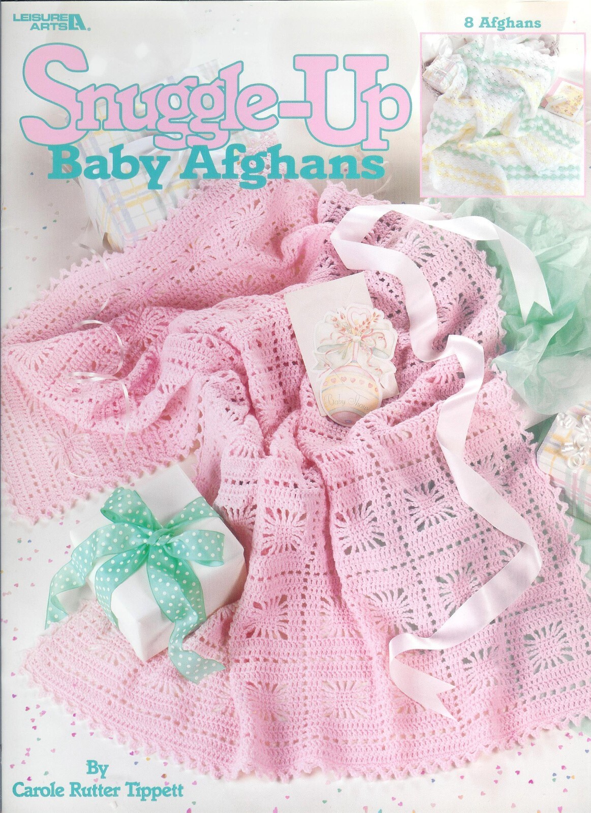 Snuggle-Up Baby Afghans Crochet Patterns Book Basketweave Shell Fisherman Ripple