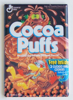 Chocolate Volcano Cocoa Puffs FRIDGE MAGNET cereal box