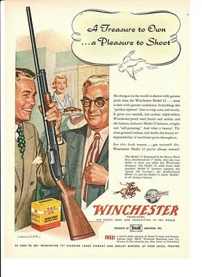 winchester duck hunting and deer hunting advertising 2 Prints Mint