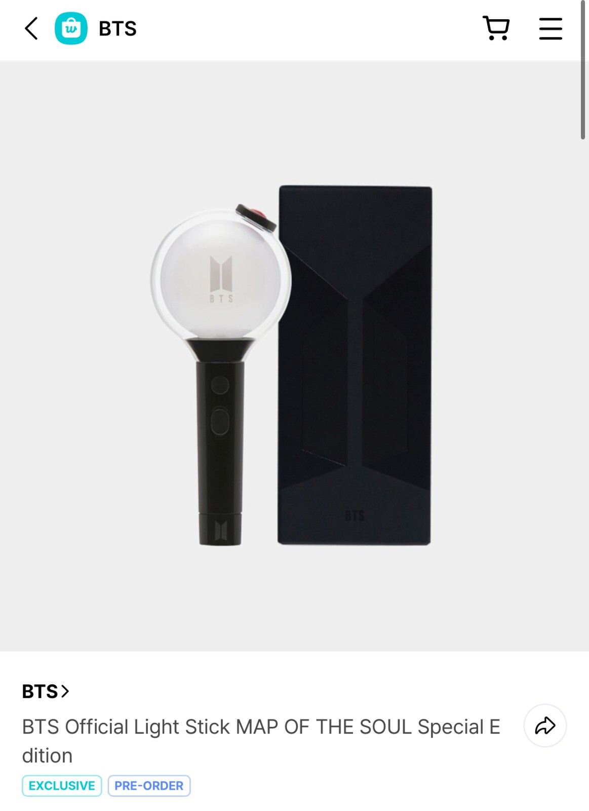 US SELLER [PRE-ORDER] BTS Army Bomb Official Light Stick V4
