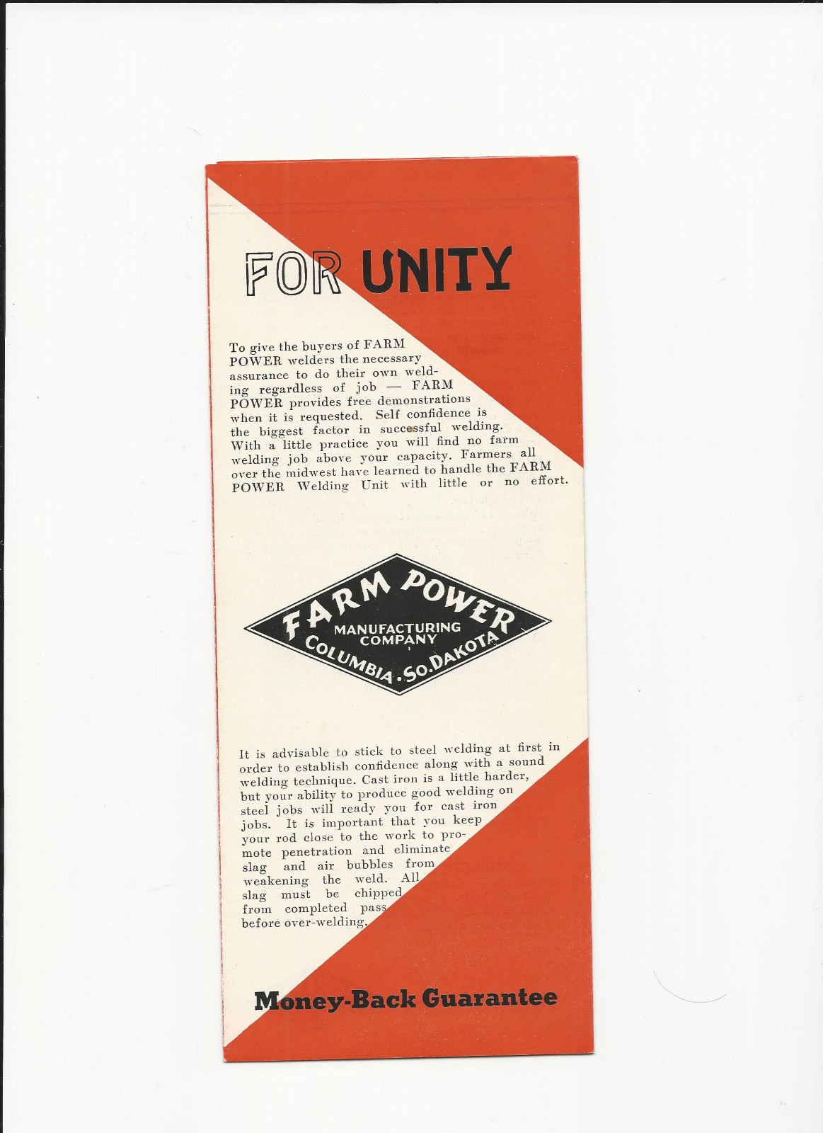 NEAT VINTAGE FARMING BROCHURES ON FARM POWER WELDERS FOR TRACTOR MOUNT