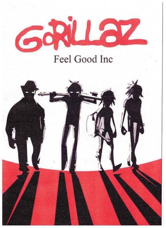 Gorillaz Musique Canvas / Toile 30x21 Cm Feel Good Inc