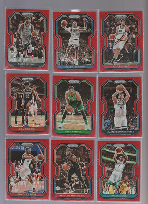 ( 11 )  2020 21 PANINI PRIZM RUBY WAVE PRIZM LOT - IVERSON - IRVING