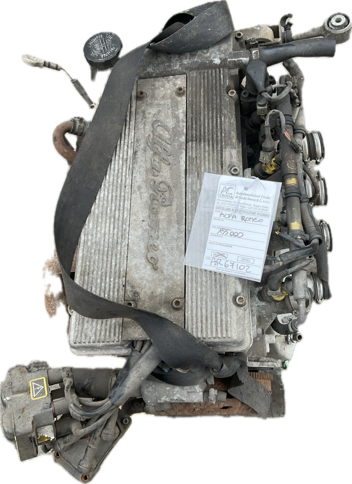 Motore completo ALFA ROMEO 155 1.8 TWIN SPARK codice motore: AR67102 KM 129.000