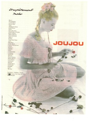 Joujou Philips Berthoma Fashion Clothing Pink Dress Vintage 1988 Print Ad